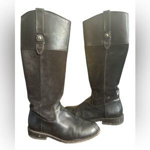 FRYE Women’s Black Leather Riding Boots